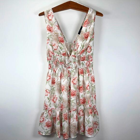 Lulus Dresses & Skirts - Lulus Sleeveless Floral Print Babydoll Mini Dress - L